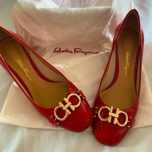 Beautiful red patient leather shoe. I have only worn them once! Comfortable!